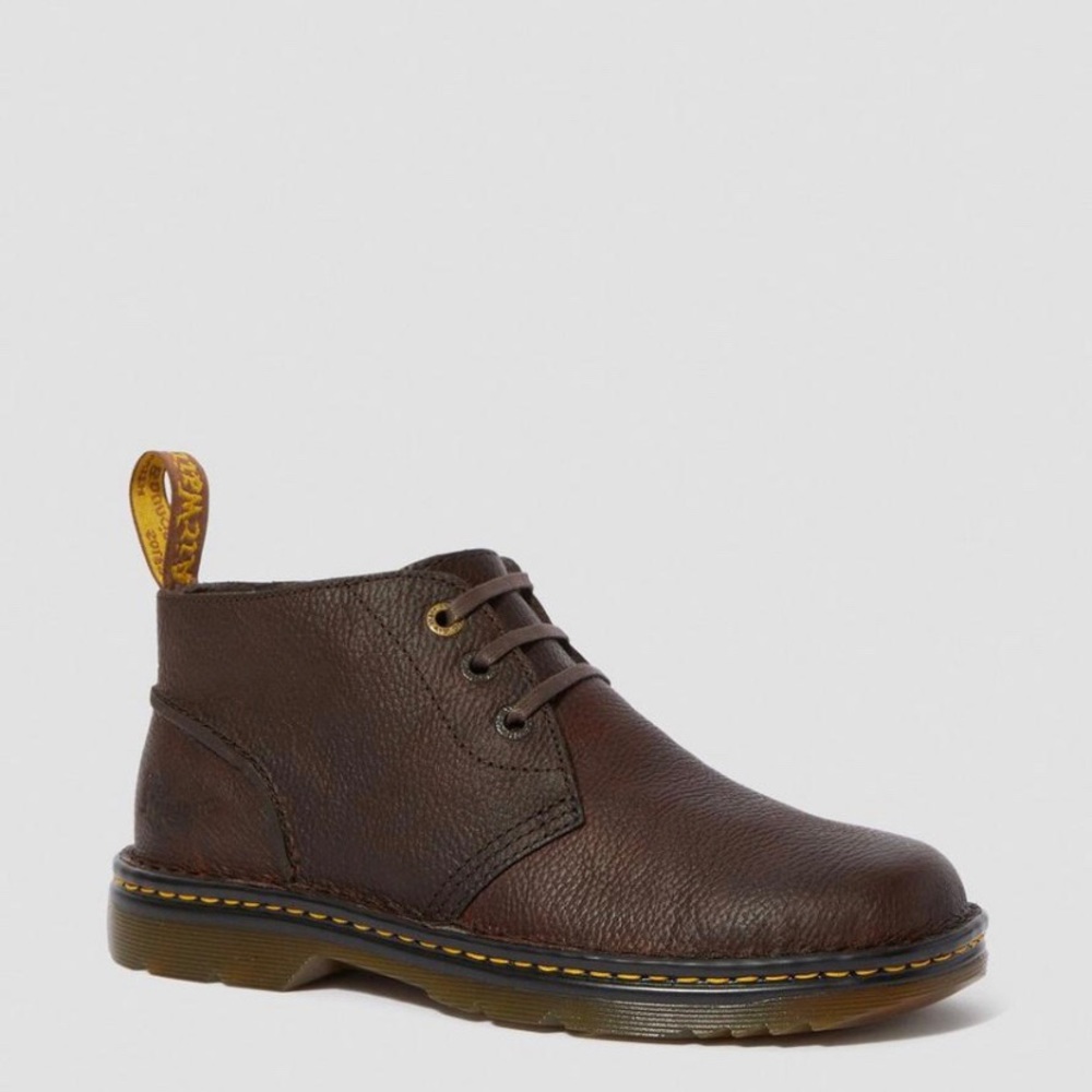 Dr. Martens Men's Brown Leather Boots